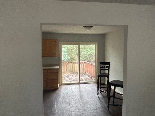 interior space with wood-type flooring