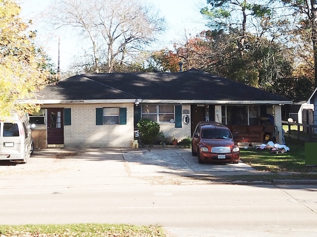 view of single story home