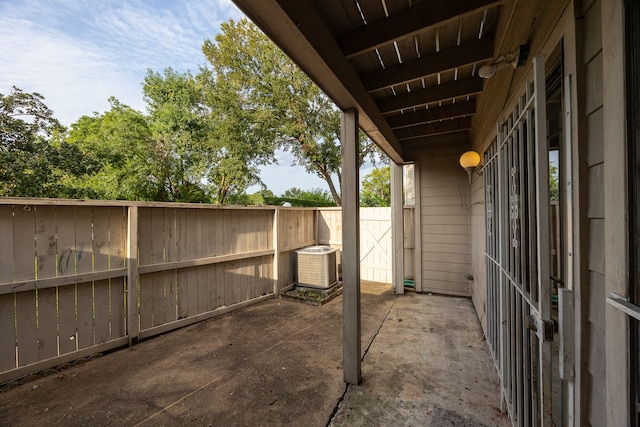 view of patio featuring cooling unit