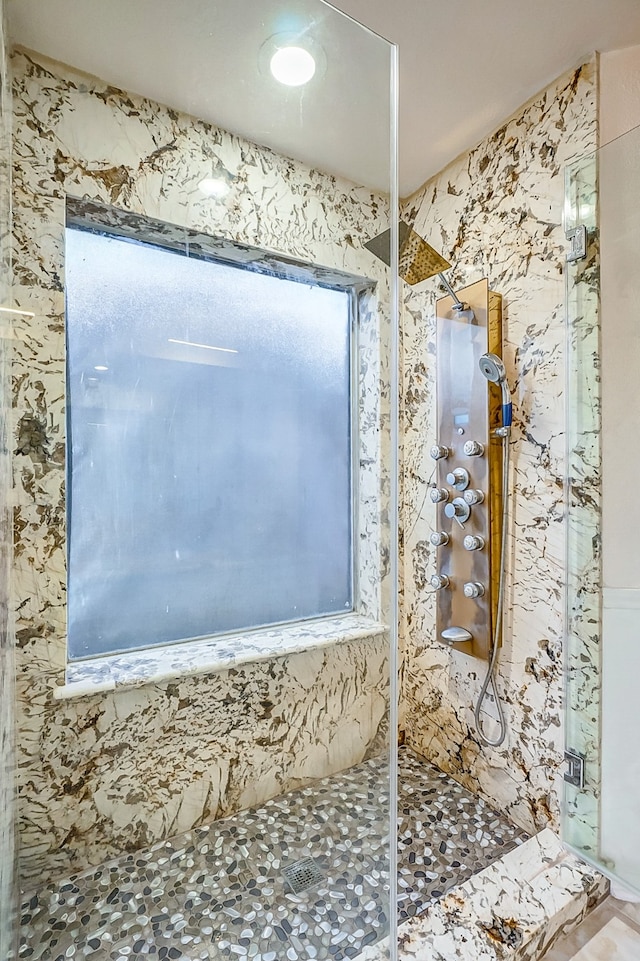 bathroom with an enclosed shower