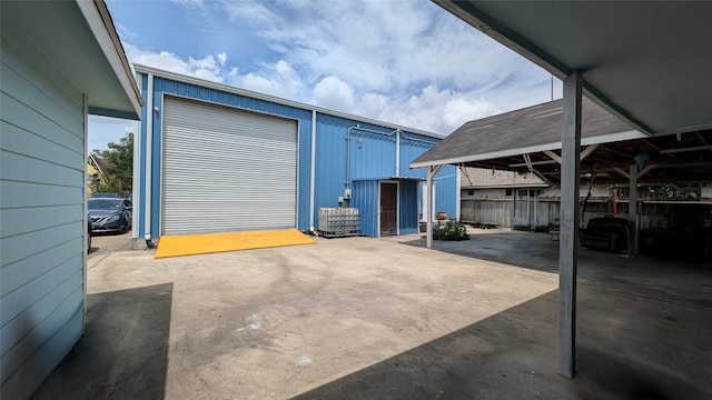 view of patio / terrace with an outdoor structure