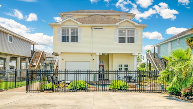 view of front of house featuring a garage