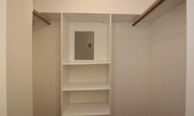 walk in closet with electric panel