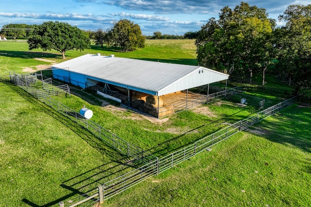 bird's eye view featuring a rural view