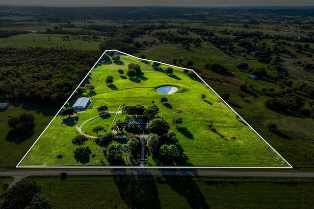 drone / aerial view featuring a rural view