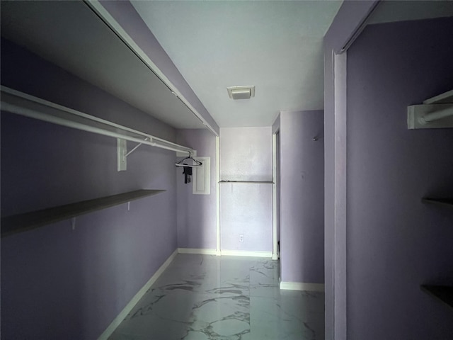 view of walk in closet