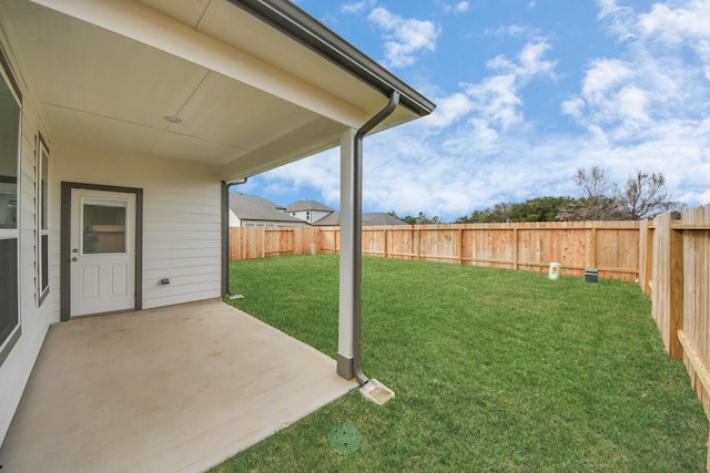 view of yard with a patio