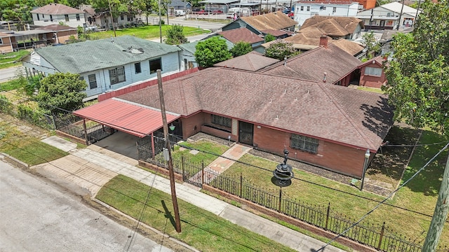 birds eye view of property