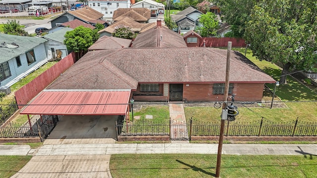 birds eye view of property