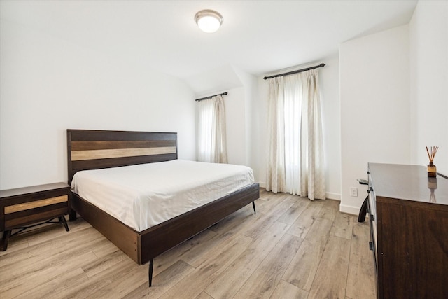 bedroom featuring light hardwood / wood-style floors