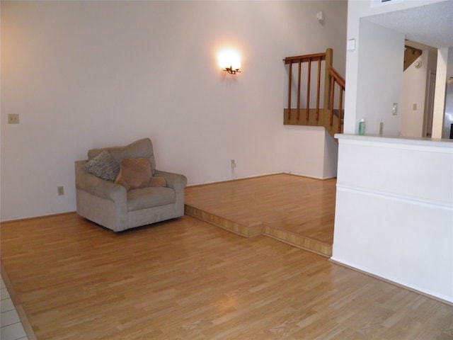 unfurnished room featuring light wood-type flooring