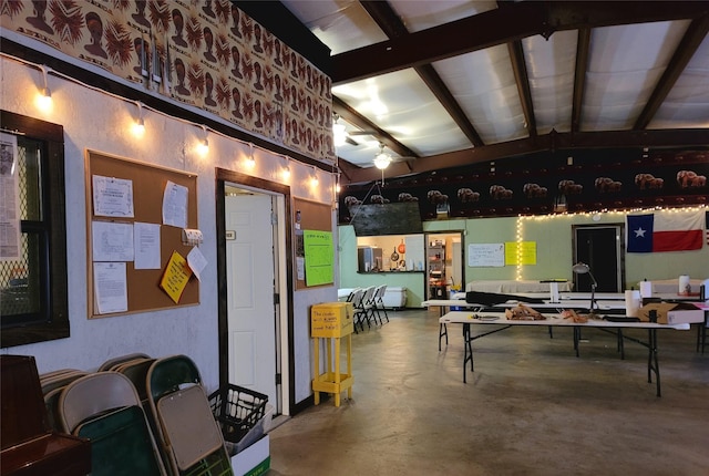 miscellaneous room with concrete flooring