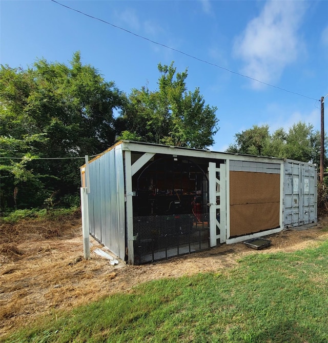 view of poultry coop