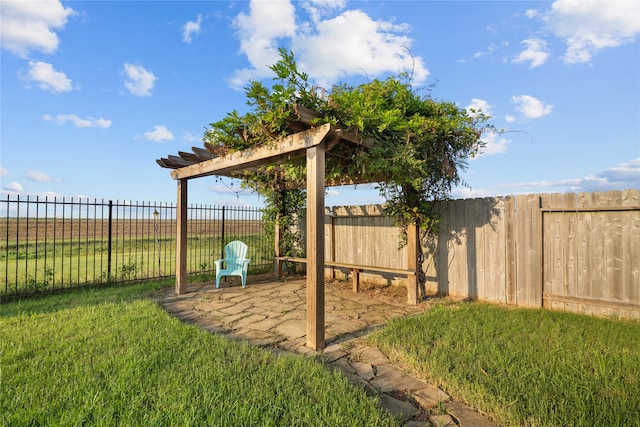 view of yard featuring a patio