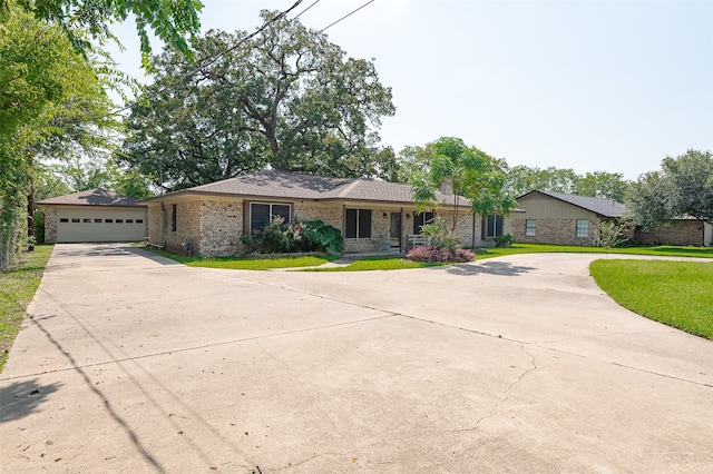 ranch-style home with a garage