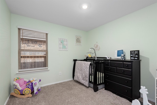 bedroom with carpet floors