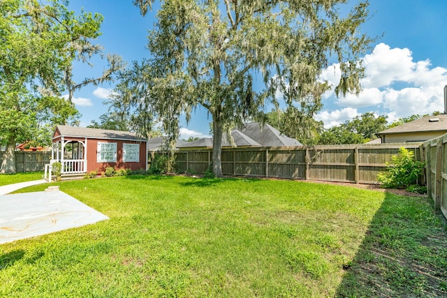 view of yard featuring a patio area