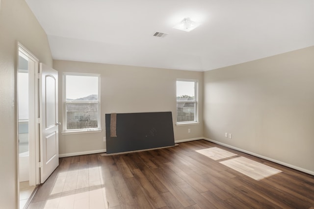 interior space with hardwood / wood-style floors