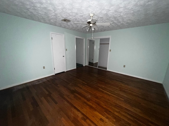 unfurnished bedroom featuring ceiling fan and wood-type flooring