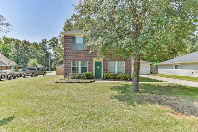 view of front of house with a front yard