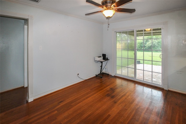 spare room featuring wood-type flooring and plenty of natural light