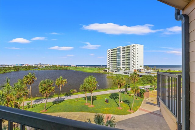 view of water feature