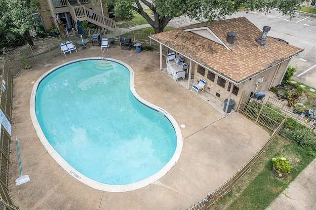 view of pool with a patio area