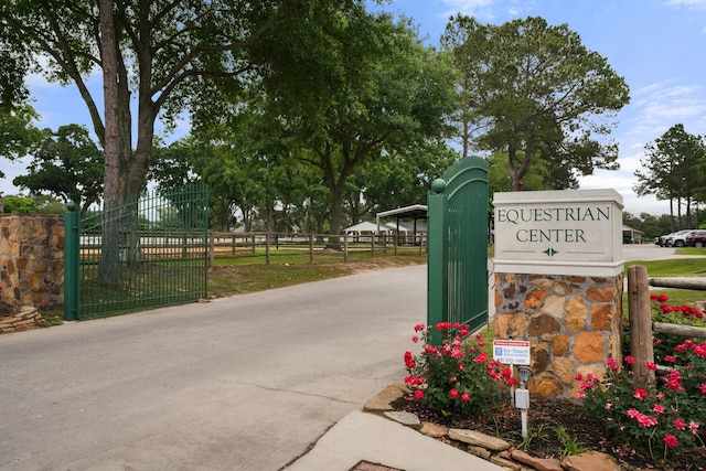 view of community sign