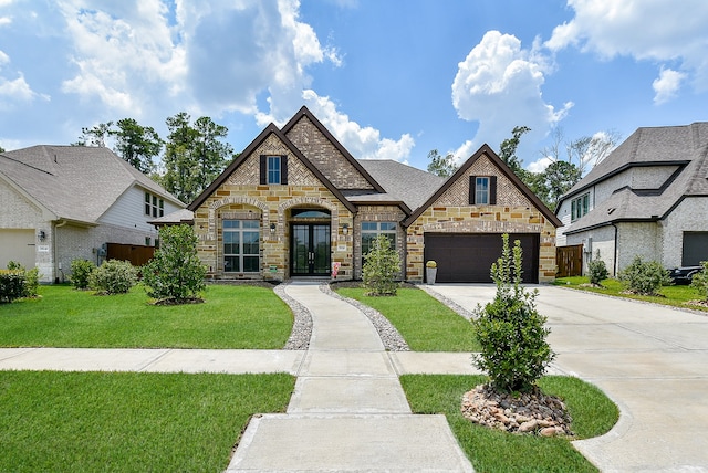 view of front facade with a front yard