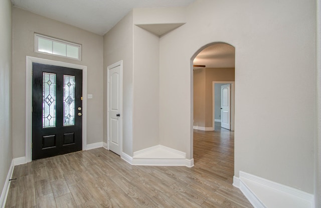 entryway featuring light wood-type flooring