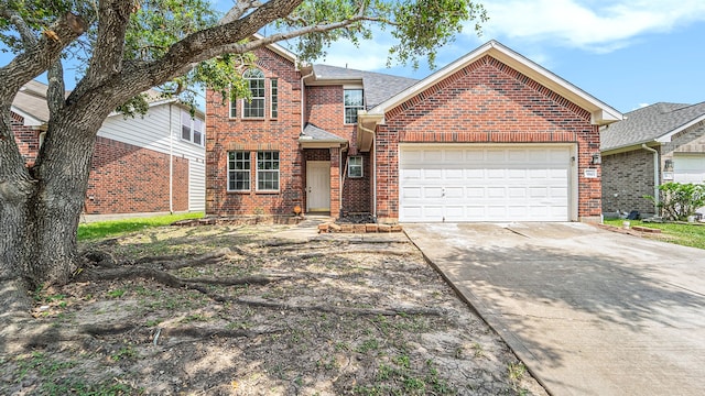 front facade with a garage