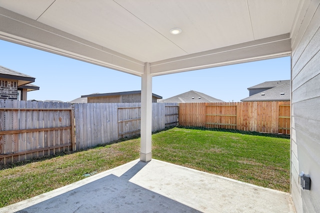 view of yard with a patio