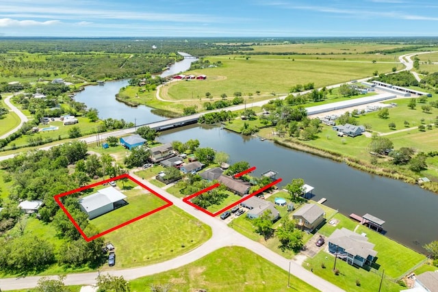 131 Bastrop Bayou Dr, Angleton, TX 77515 - drone / aerial view featuring a water view