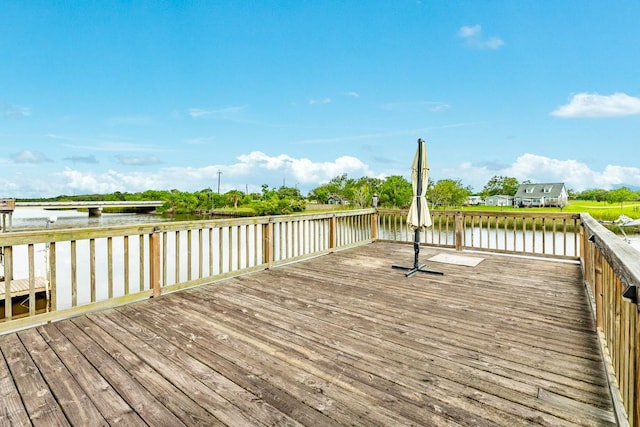 131 Bastrop Bayou Dr, Angleton, TX 77515 - deck with a water view