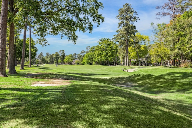 view of home's community with a lawn