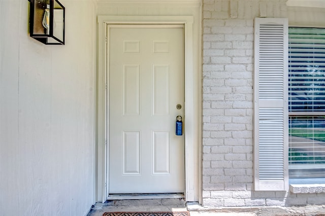 view of doorway to property