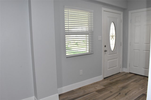 entryway featuring hardwood / wood-style floors