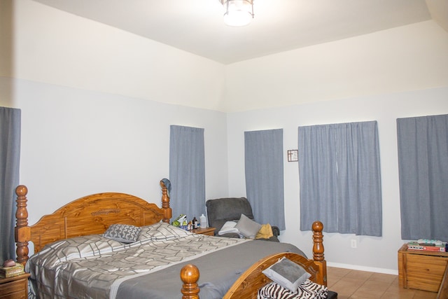 bedroom featuring tile patterned floors