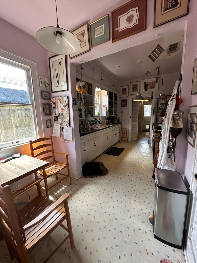 interior space with light colored carpet