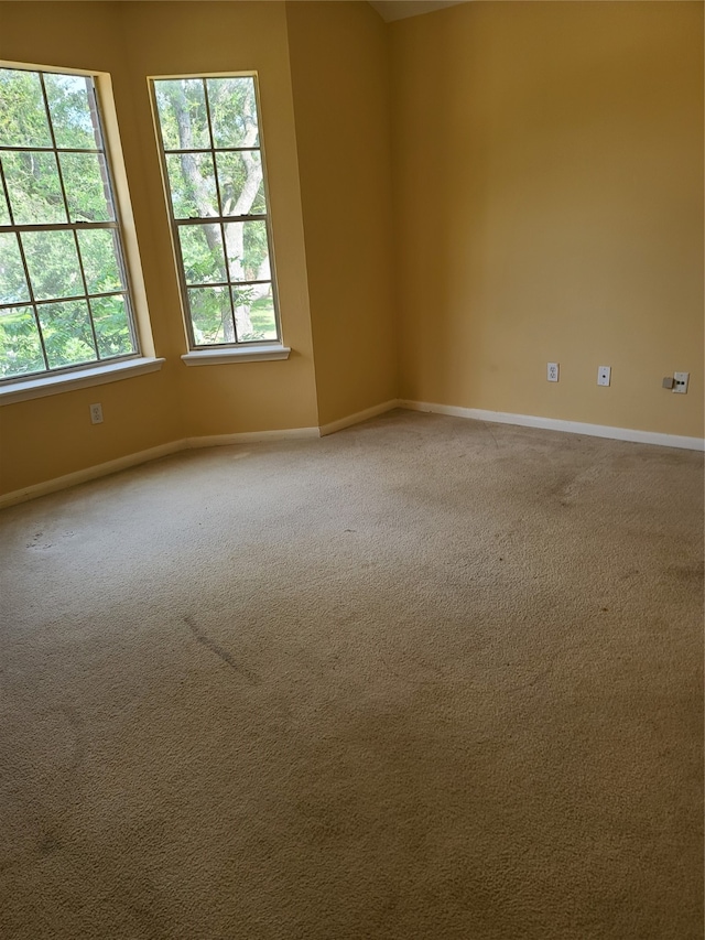 unfurnished room with carpet floors