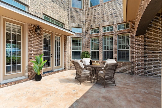 view of patio with french doors