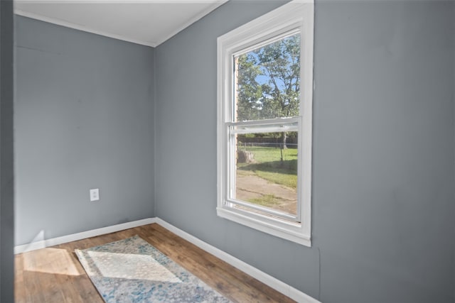 unfurnished room featuring hardwood / wood-style floors and a healthy amount of sunlight