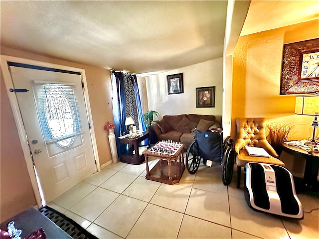 view of tiled foyer