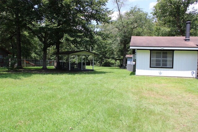 view of yard featuring a gazebo