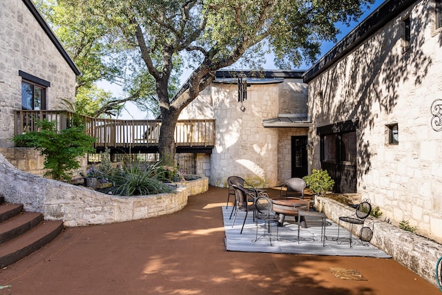 view of patio / terrace with a wooden deck