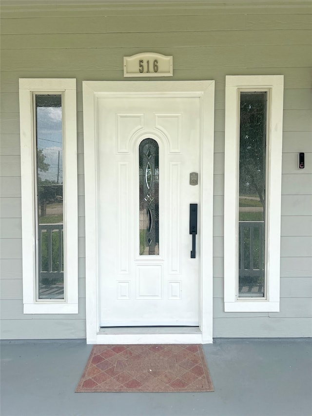 view of doorway to property