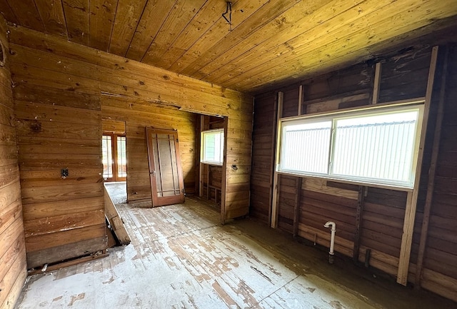 unfurnished bedroom featuring wooden ceiling