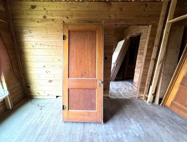 interior space with hardwood / wood-style floors