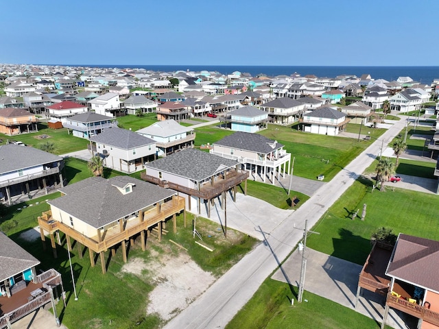 aerial view with a residential view