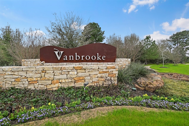 view of community sign